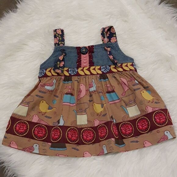 Turtledove Knot Dress Paint by Numbers Size 2T Matilda Jane blue tan - Picture 1 of 6